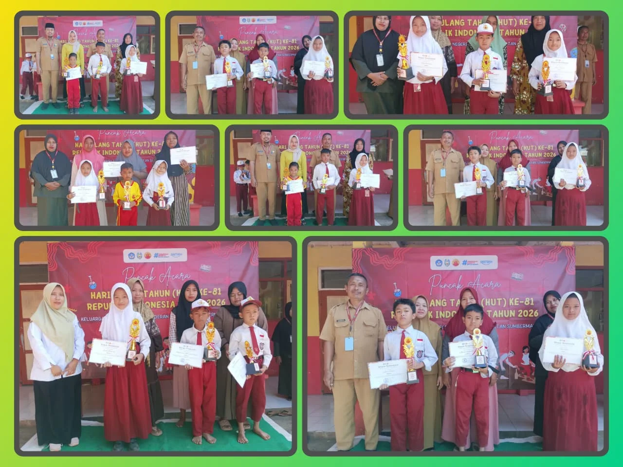 Puncak Acara Lomba HUT RI Ke-81 di SD Negeri 2 Baderan